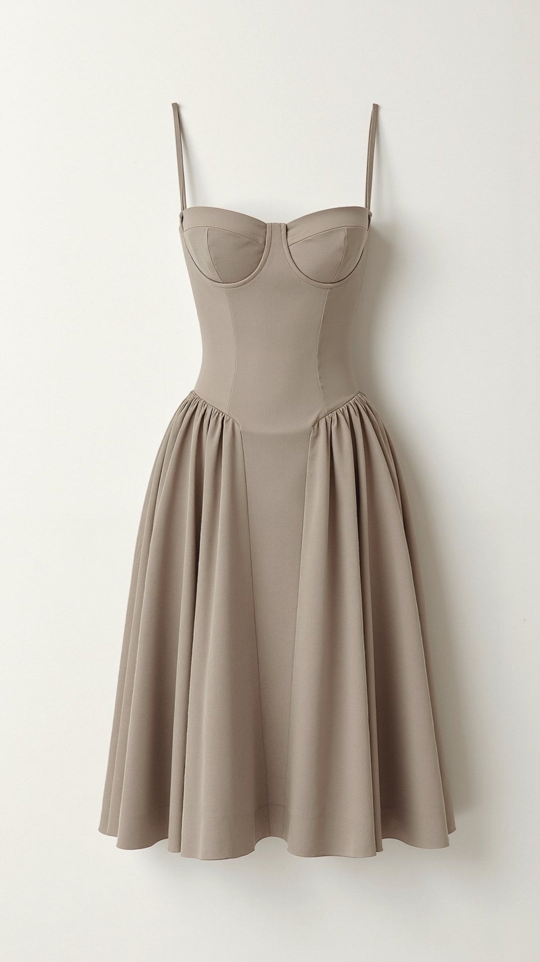 Odete - Vestido midi con corpete estructurado