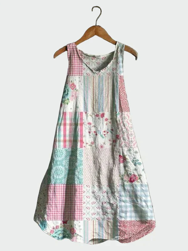 Vestido con Estampado Pastel