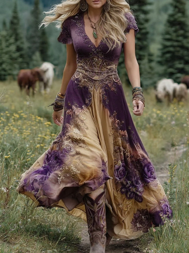 Serena - Vestido Maxi Corto Floral