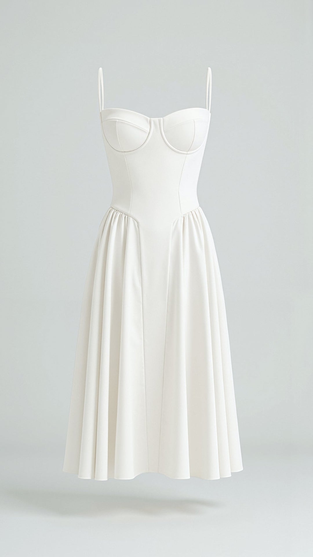Odete - Vestido midi con corpete estructurado