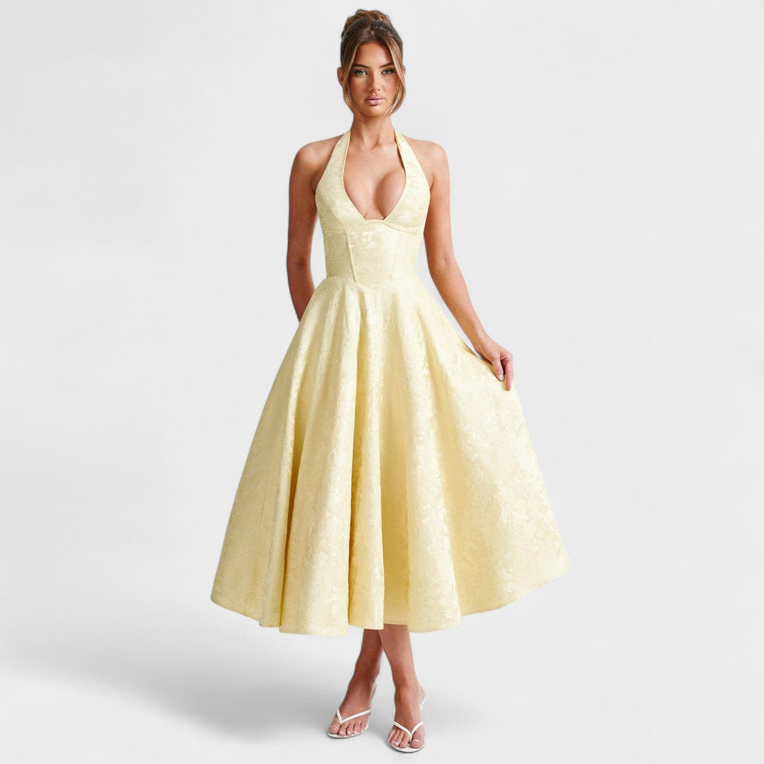 Halina - Vestido midi con corsé