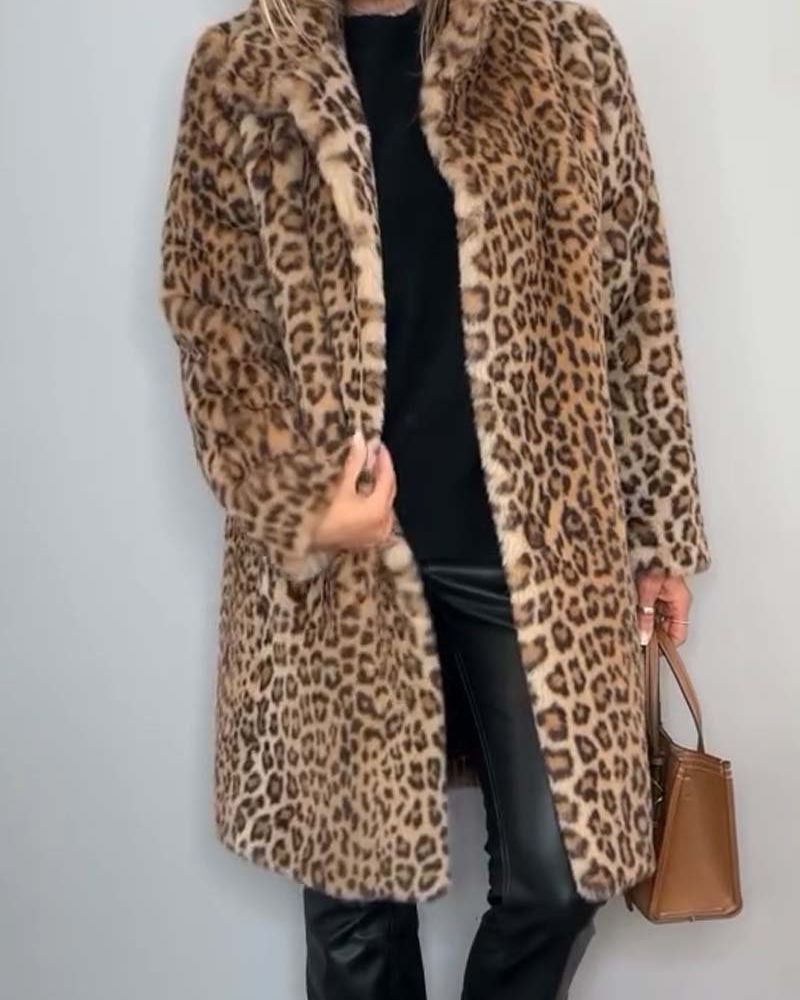Leia - Abrigo Largo Leopardo
