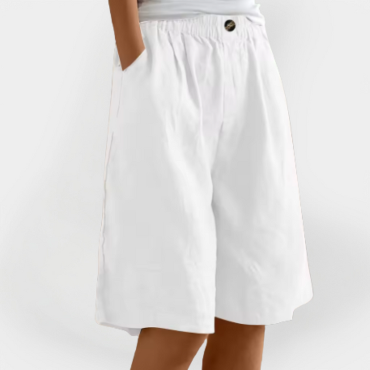 Pantalones de Lino con Bolsillos
