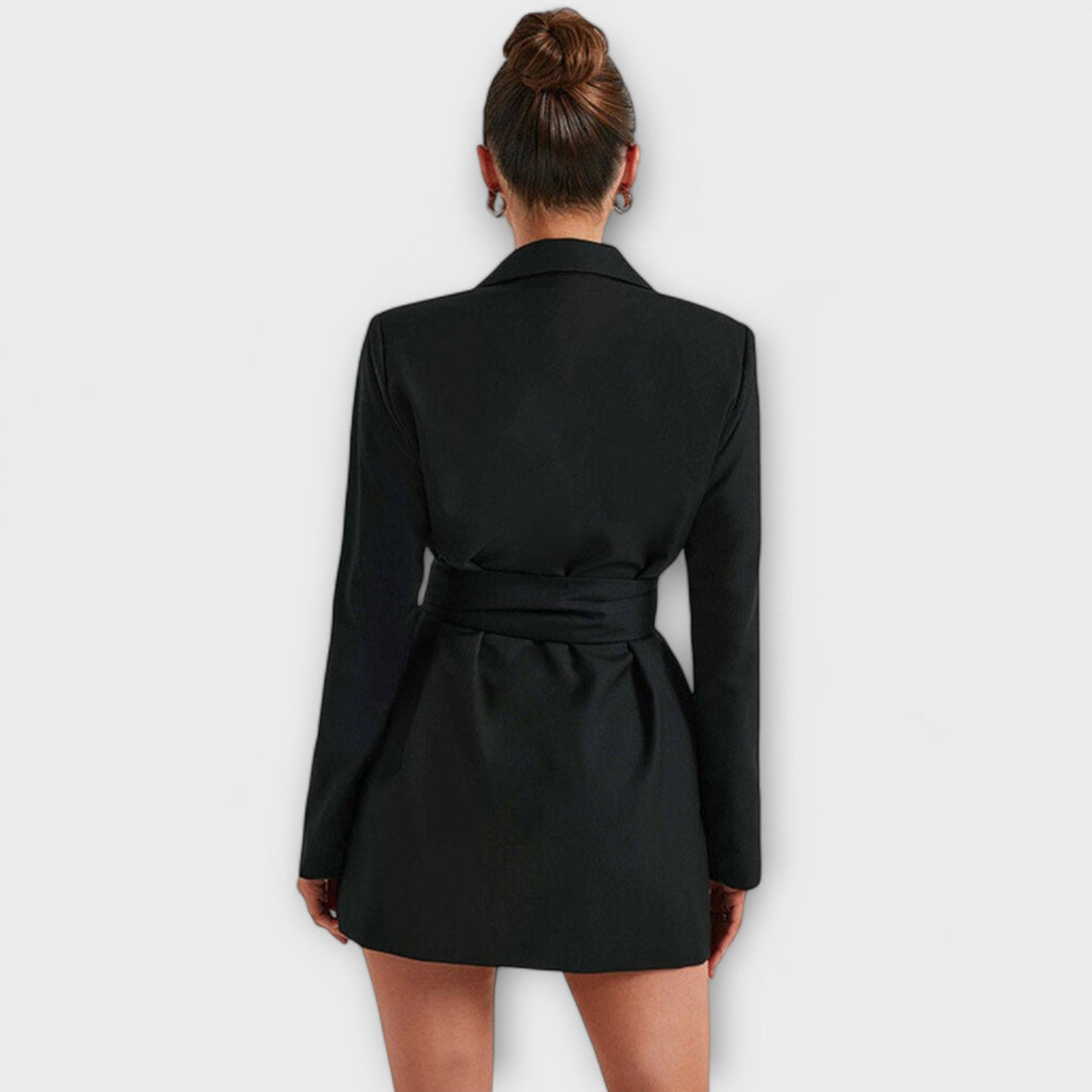 Vestido blazer con escote en V
