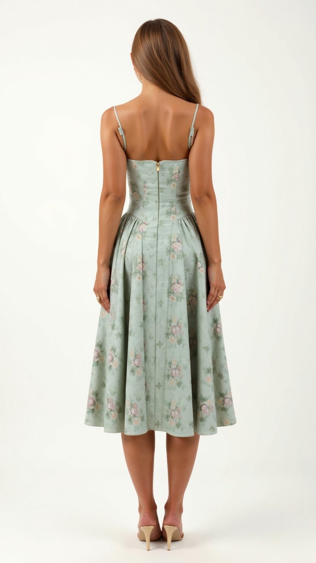 Odete - Vestido midi con corpete estructurado