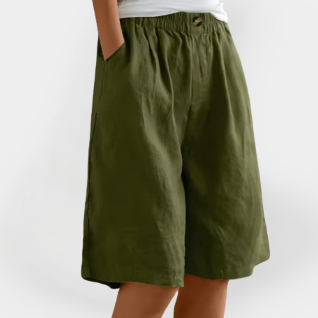 Pantalones de Lino con Bolsillos