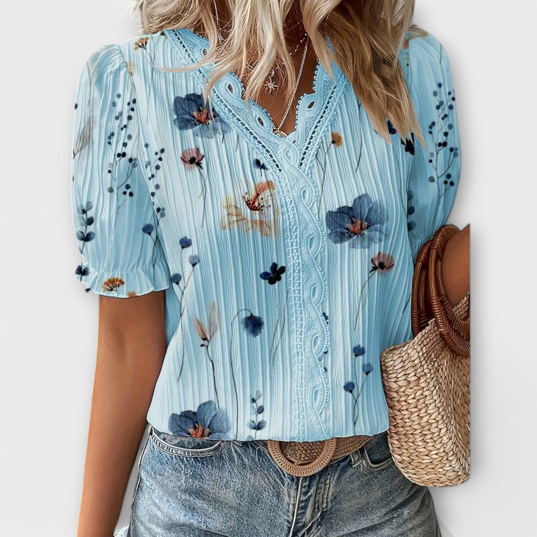 Emília - Blusa con escote en V
