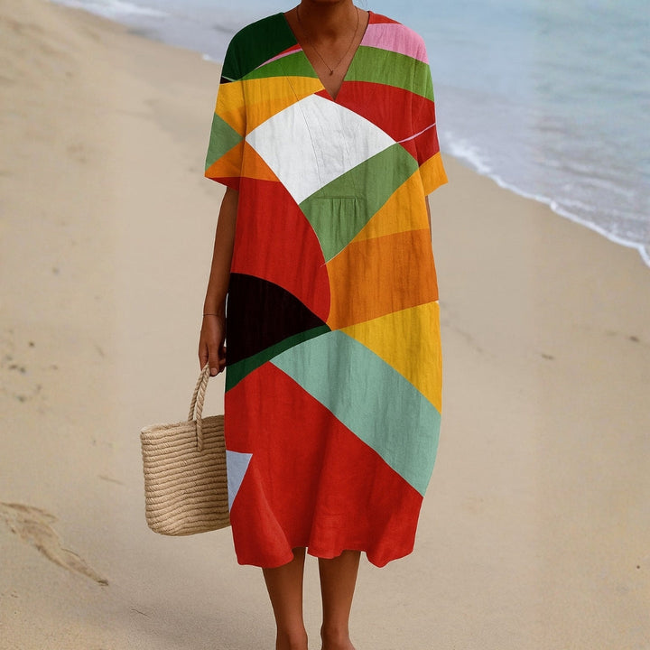 Daniela - Vestido Colorido en Patchwork