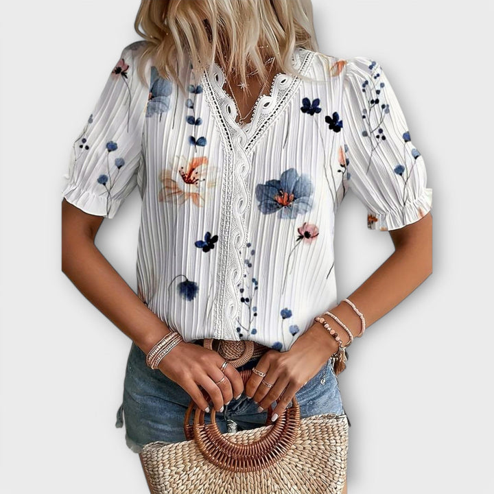 Emília - Blusa con escote en V
