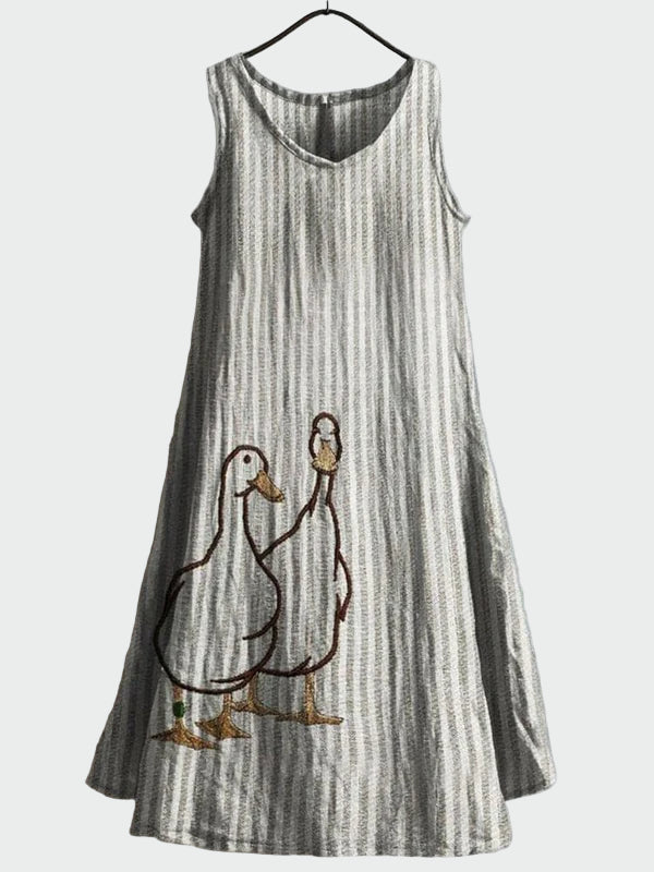 Vestido con pareja de patitos