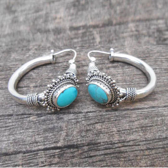 Pendientes vintage turquesa
