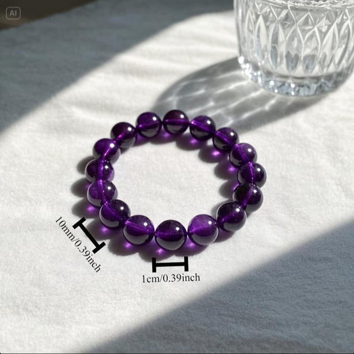 Pulsera "Valeria" con perlas moradas