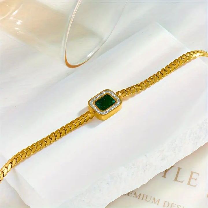Pulsera Ioanna Verde con Esmeralda