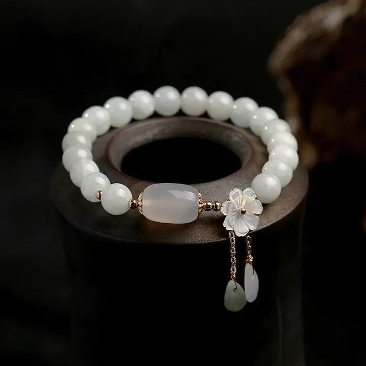 Pulsera con Aguamarina y Margaritas