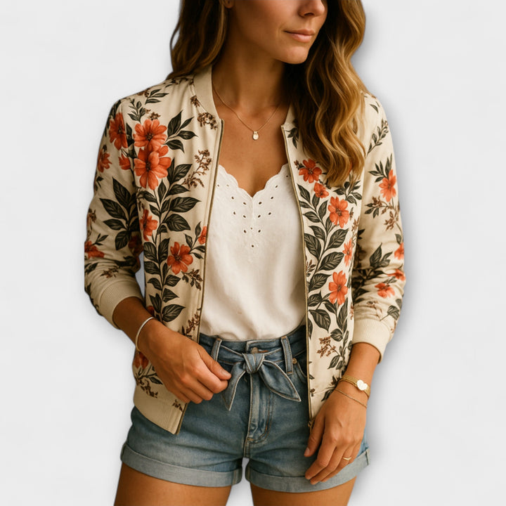 Andreia - Chaqueta bomber elegante floral