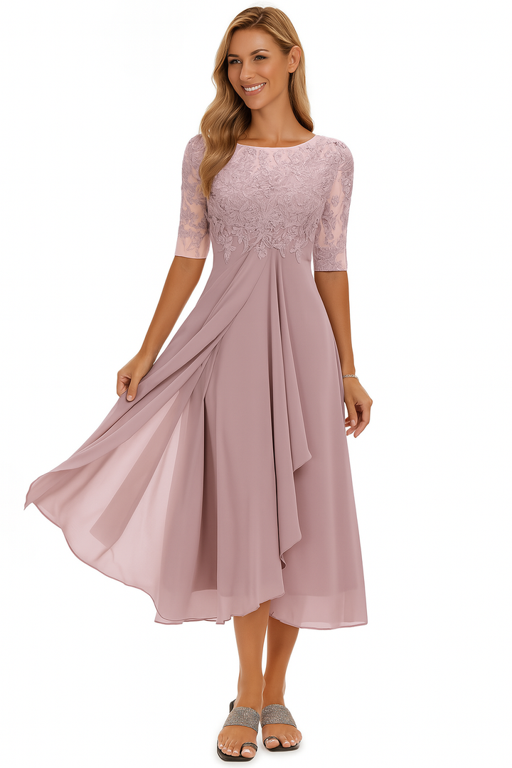 Valentina - Vestido de Encaje Manga 3/4