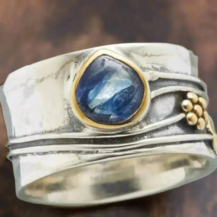 Anillo de Meditación Bohemio con Piedra Preciosa