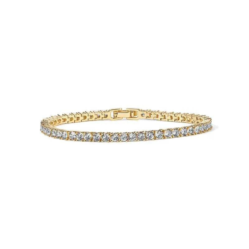 Deslumbrante Pulsera de Tenis con Cristales