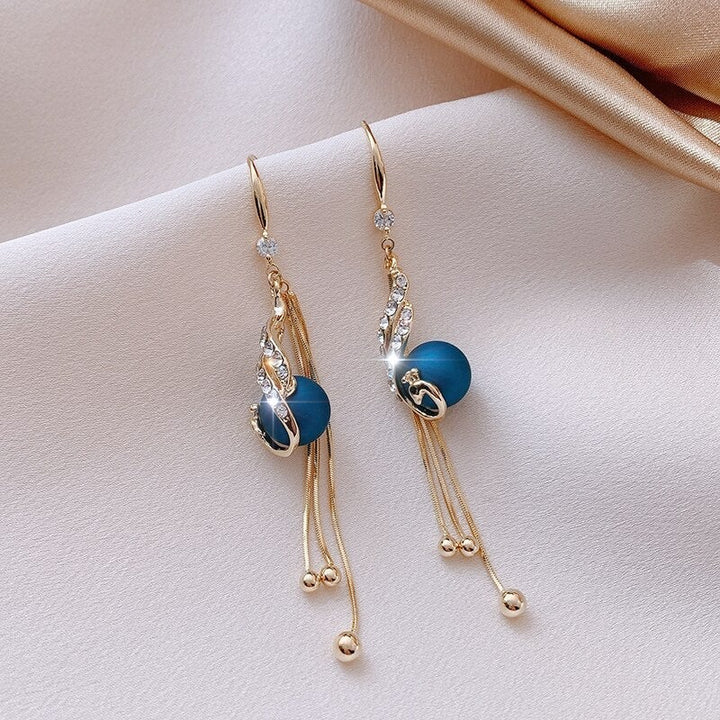 Pendientes Festivos con Margaritas Azules