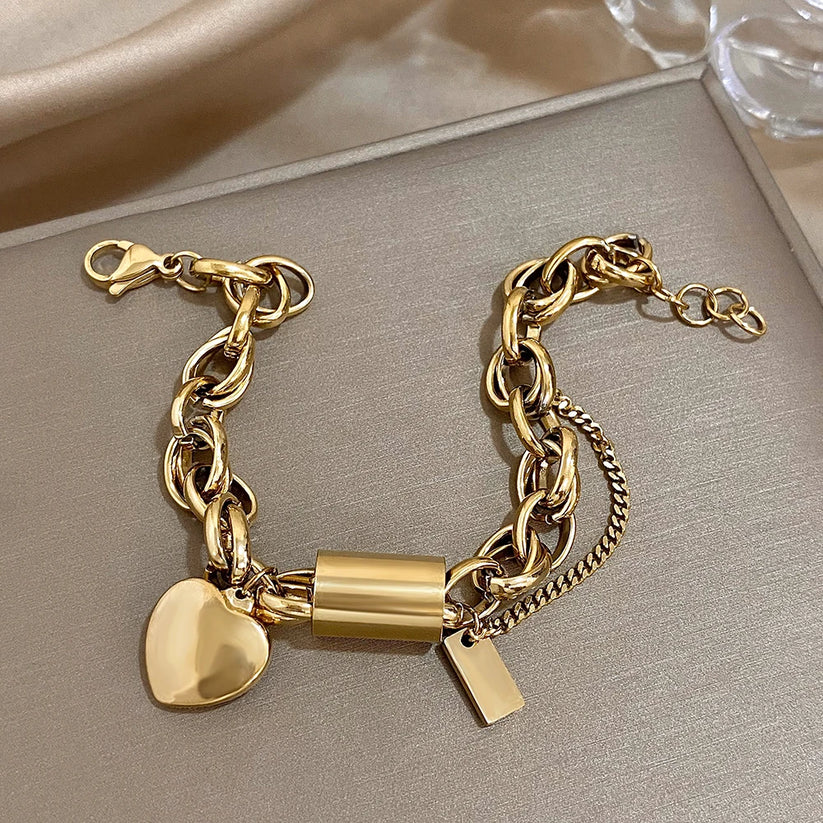 Pulsera Gruesa en Oro