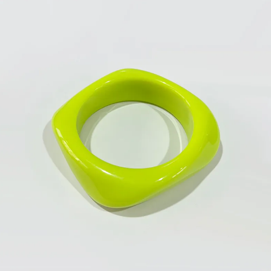 Pulsera Cuadrada Colorida de Acrílico