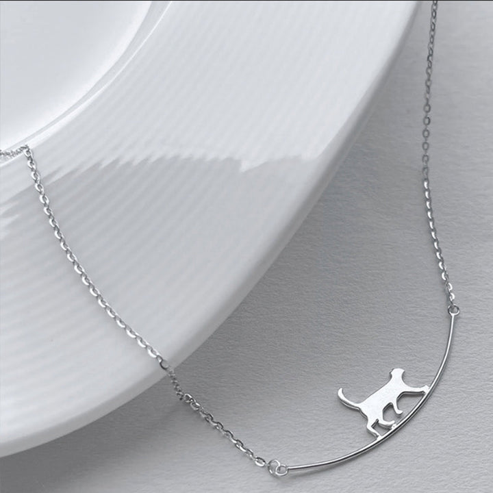Collar de Gato Escalador en Plata