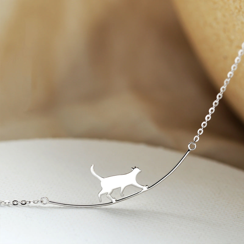 Collar de Gato Escalador en Plata