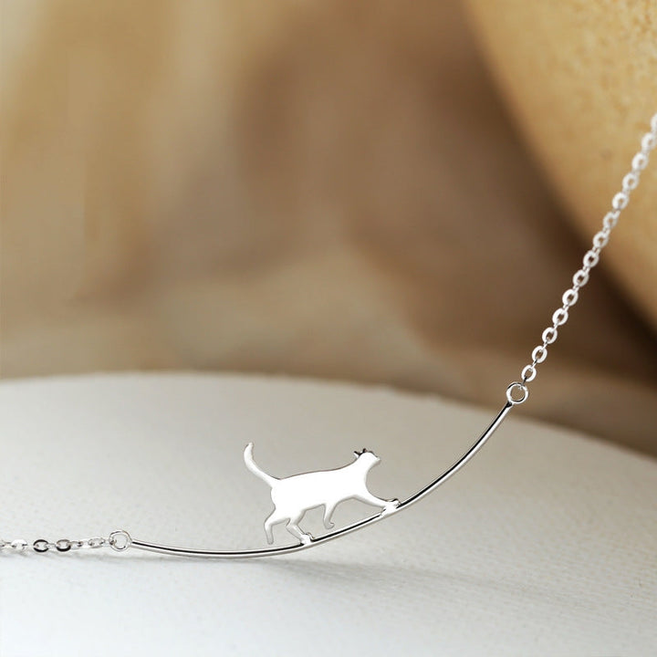 Collar de Gato Escalador en Plata