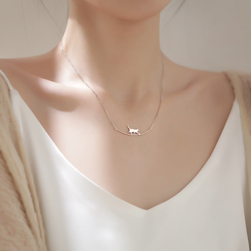Collar de Gato Escalador en Plata