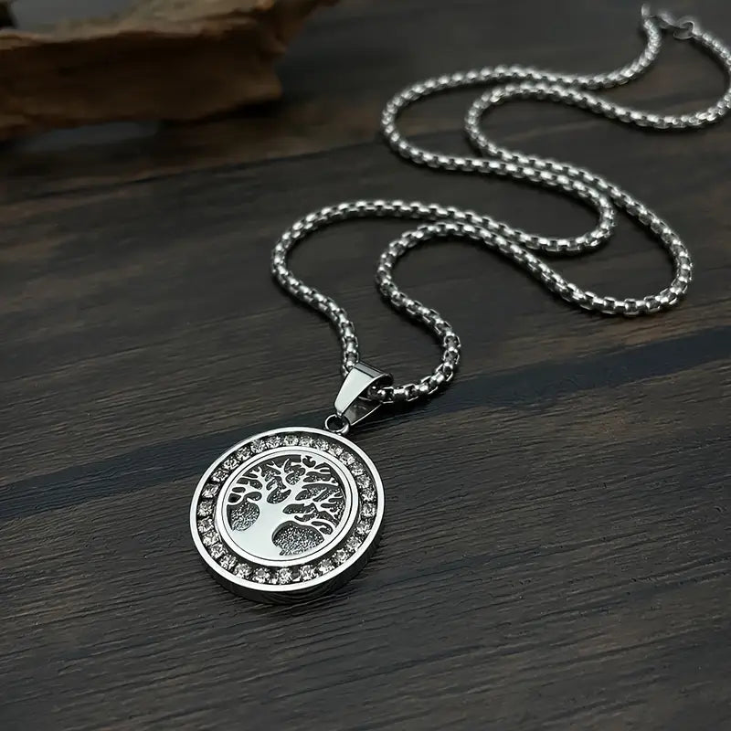 Collar Árbol de la Vida en Color Dorado de Lujo con Circonitas