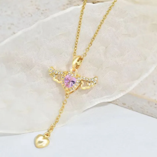 Collar Cupido Corazón Ángeles