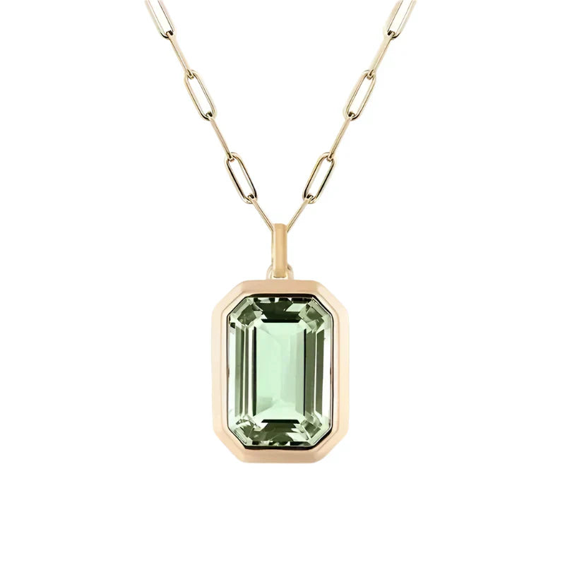 Collar Sofía con Piedra Esmeralda