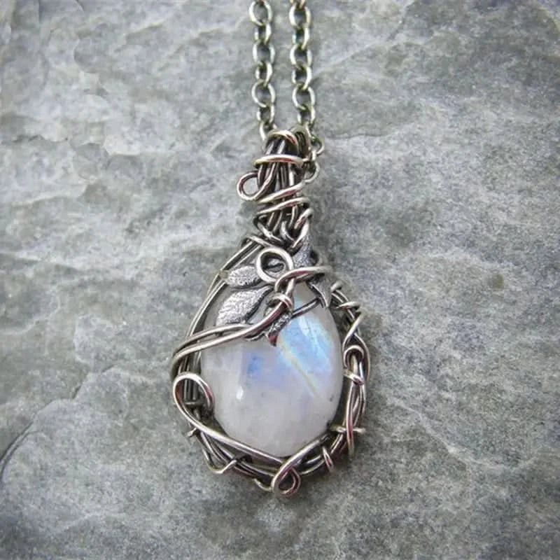 Collar de Luna - Colgante de Alambre
