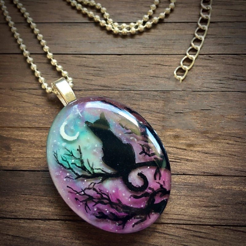 Collar con Gato Encantado "La Estrella Noche"