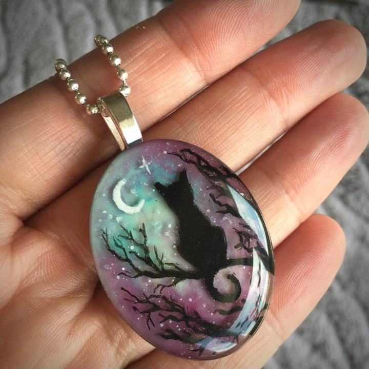 Collar con Gato Encantado "La Estrella Noche"