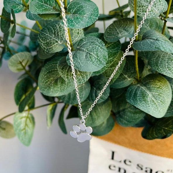 Collar con Huella en Plata – Acero Inoxidable