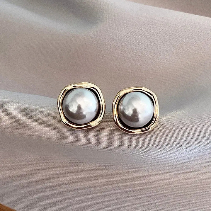 Pendientes Elegantes de Perla Negra