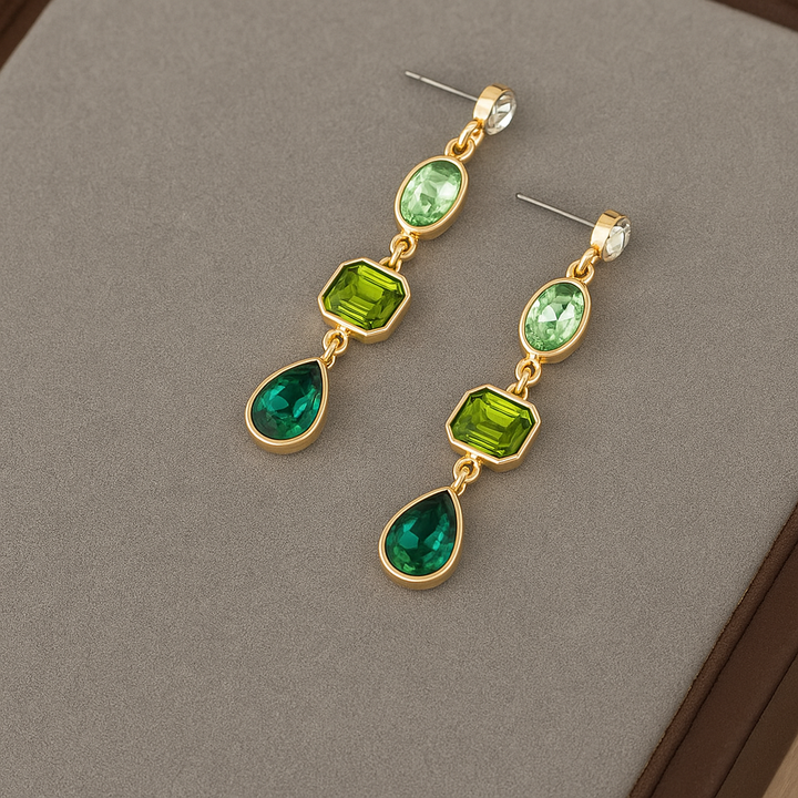 Kona | Pendientes con Piedras Colgantes en Color Verde