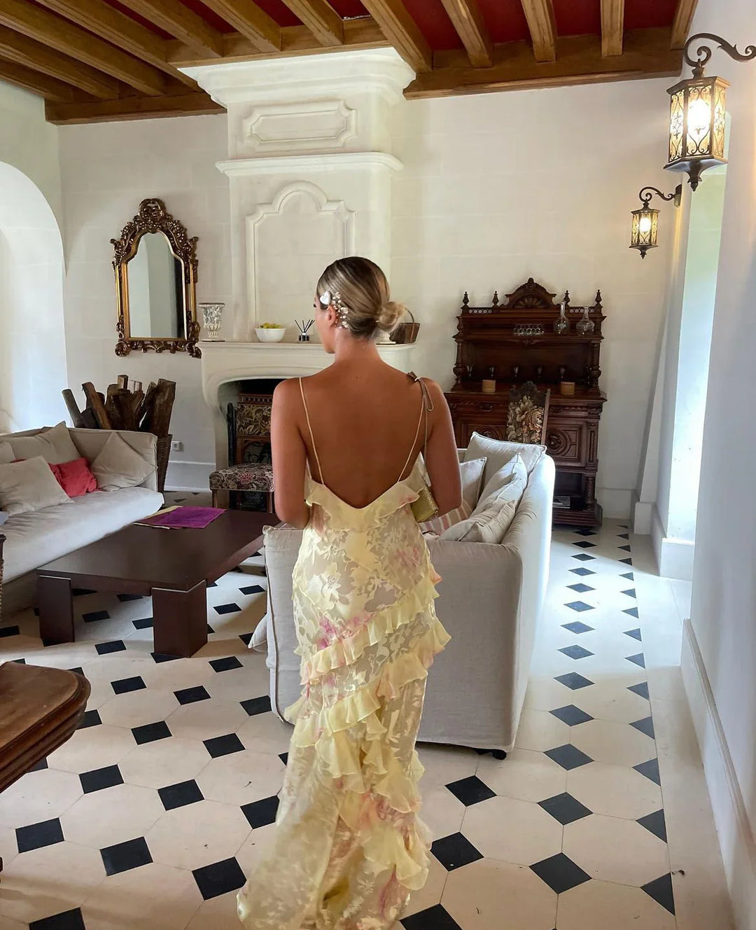 Julieta - Vestido Largo con Volantes