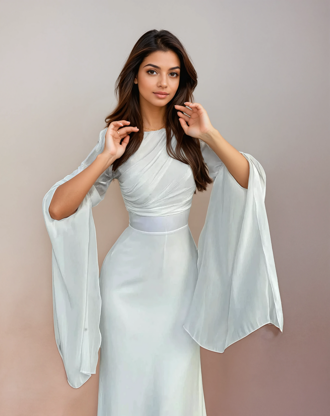 Isabela - Vestido Largo de Satén