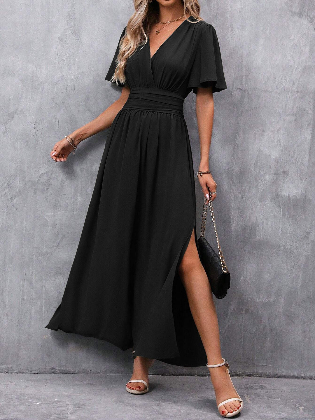Eterna - Vestido Maxi Elegante Negro