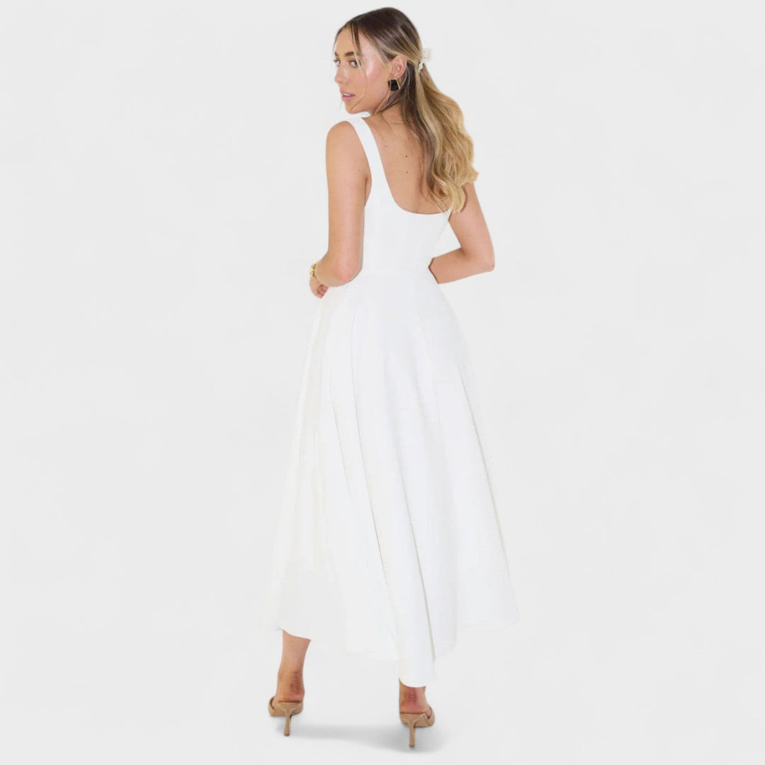 Maribel - Vestido Midi escote cuadrado