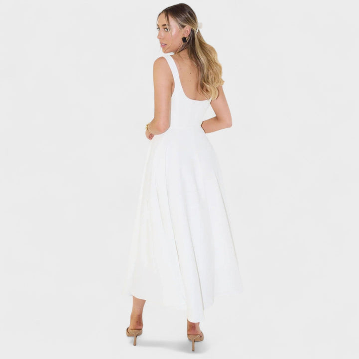 Maribel - Vestido Midi escote cuadrado