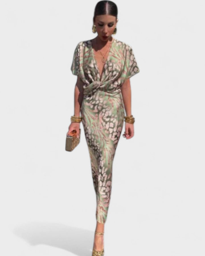 Constança - Vestido Floral con Pliegues
