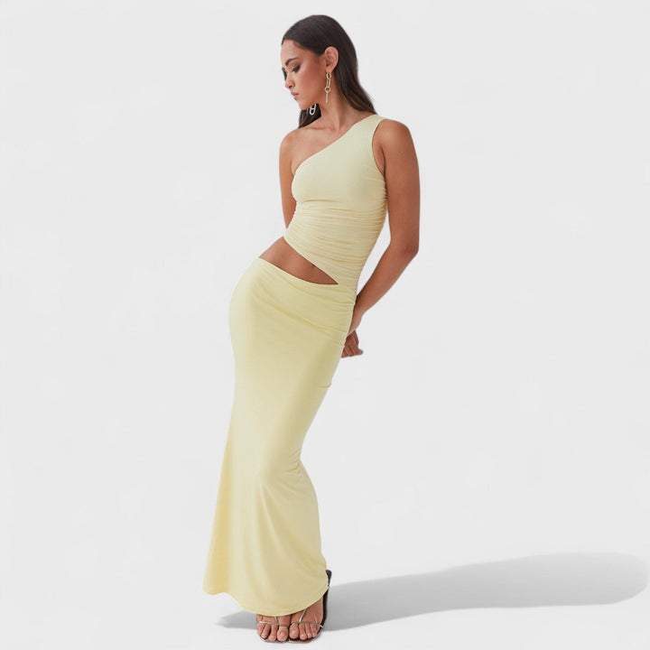 Seranella - Vestido maxi asimétrico
