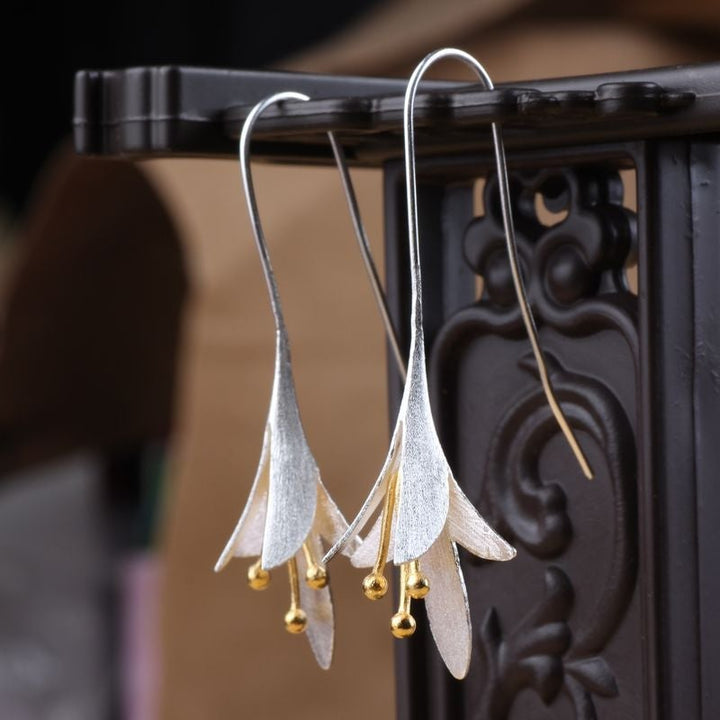 Pendientes Flor en Plata