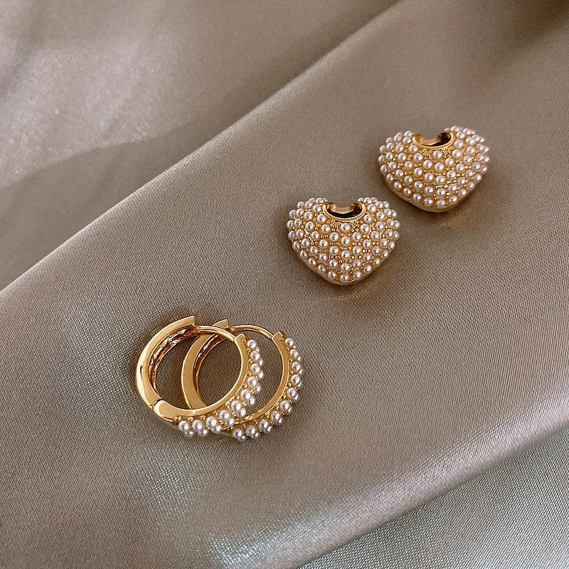 Pendientes de Perlas de Amor en Oro