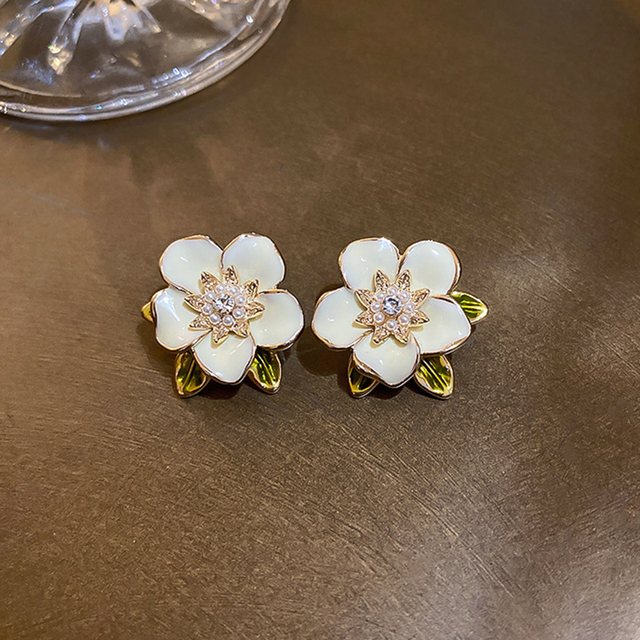 Pendientes de Oro Blanco con Circonitas