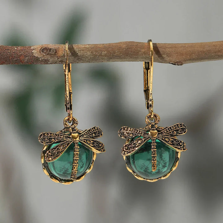 Pendientes Esféricos de Plata Antigua