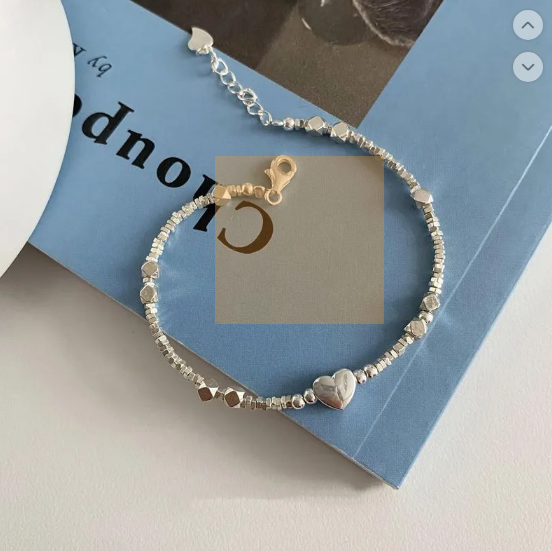Pulsera Cuadrada Amor Plata